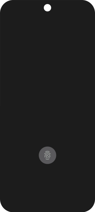 Place your finger on the fingerprint sensor to unlock your phone.