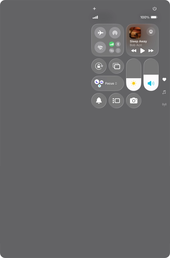 Press the sound mode icon to turn silent mode on or off.