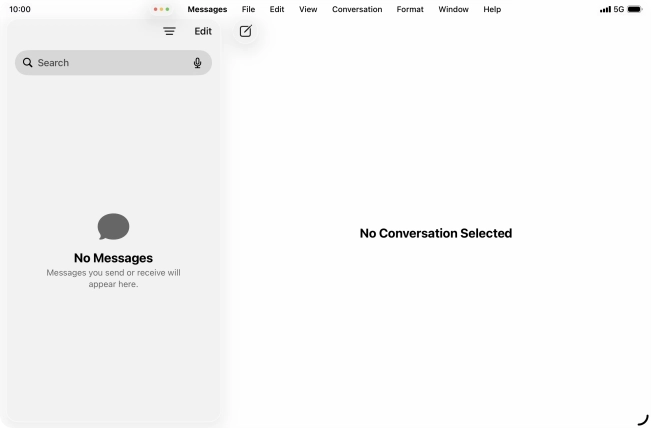 Press the menu icon.