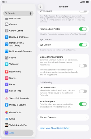 Press the indicator next to 