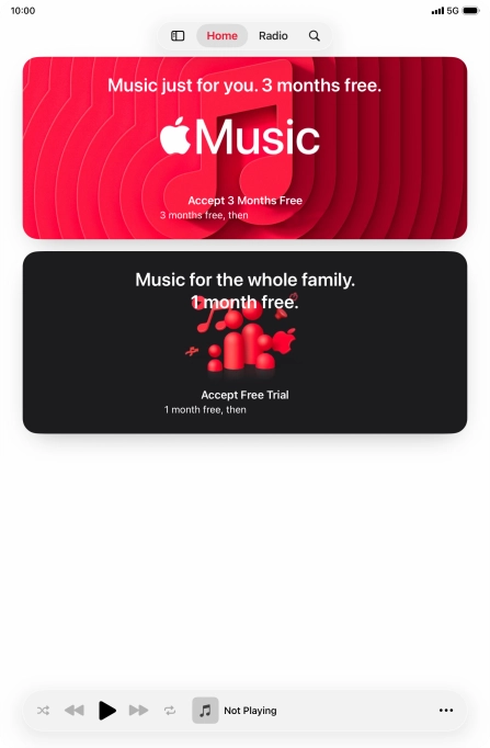 Press the table of contents icon.