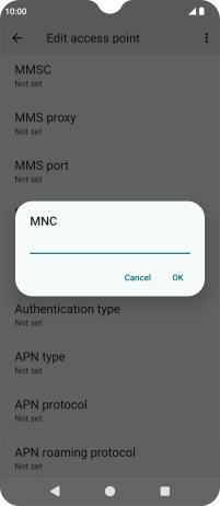 Key in 01 and press OK.