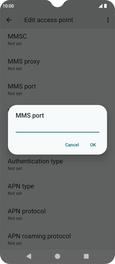 Key in 80 and press OK.