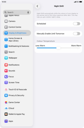 Press the indicator next to 