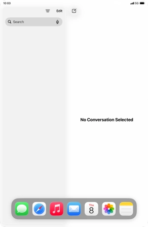 Slide your finger downwards on Dock to minimise it.