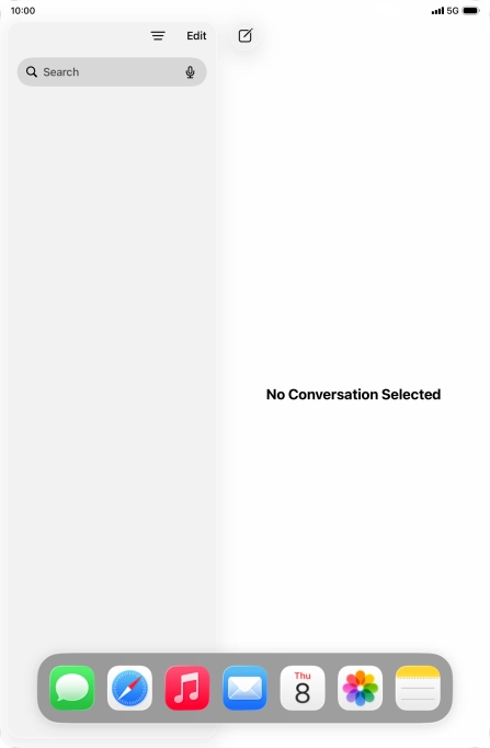 Slide your finger downwards on Dock to minimise it.