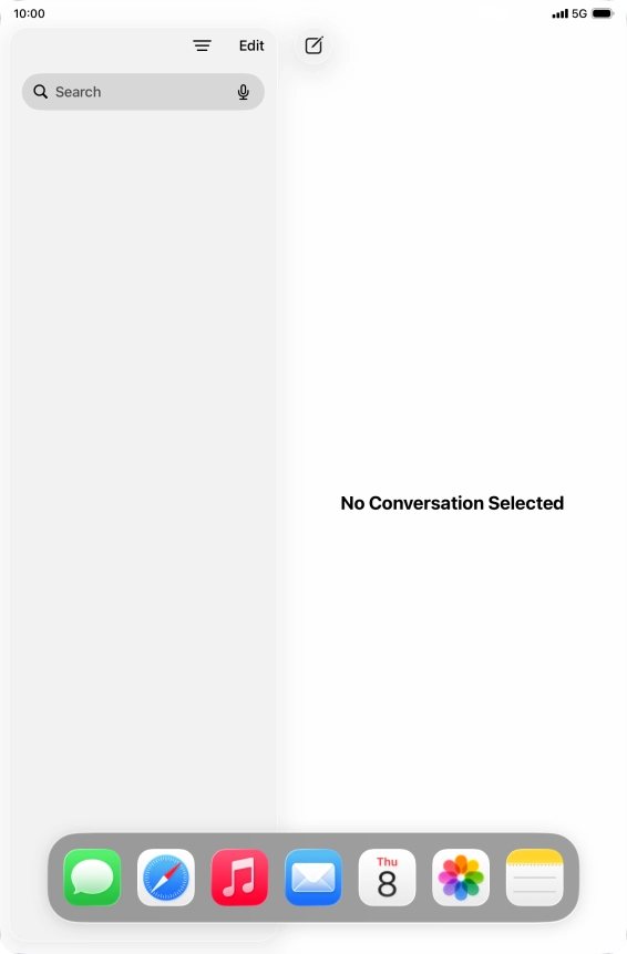 Slide your finger downwards on Dock to minimise it.