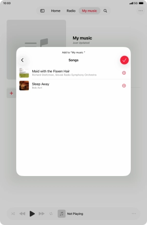 Go to the required category and press the add icon next to the required audio file.