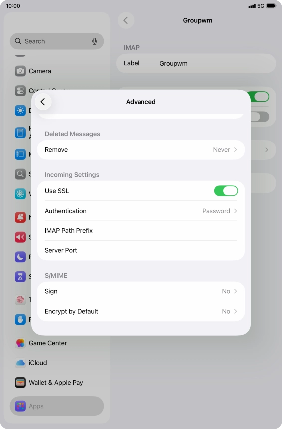 Press Authentication.