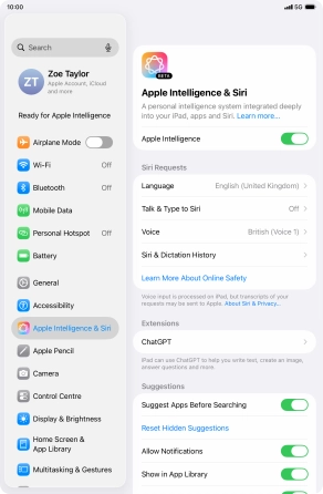 Press Talk & Type to Siri.
