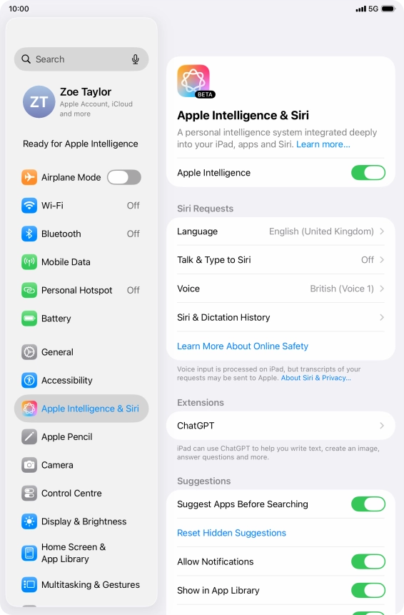 Press Talk & Type to Siri.