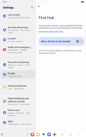 Press the indicator next to 