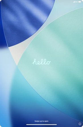 Slide your finger upwards starting from the bottom of the screen.