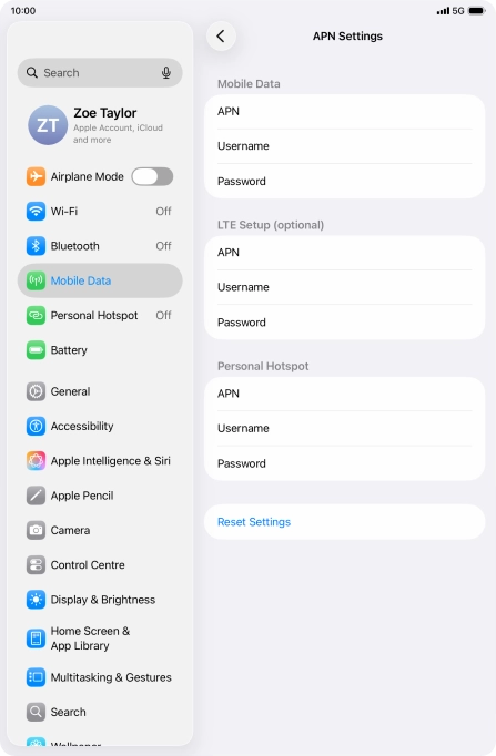 Press APN and key in wap.vodafone.co.uk.
