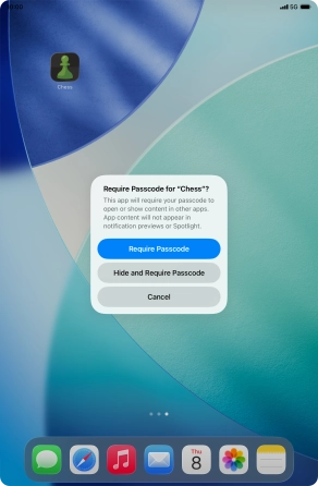 Press Require Passcode.