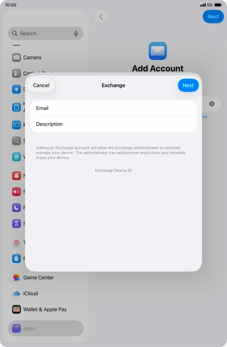 Press Description and key in the required name.