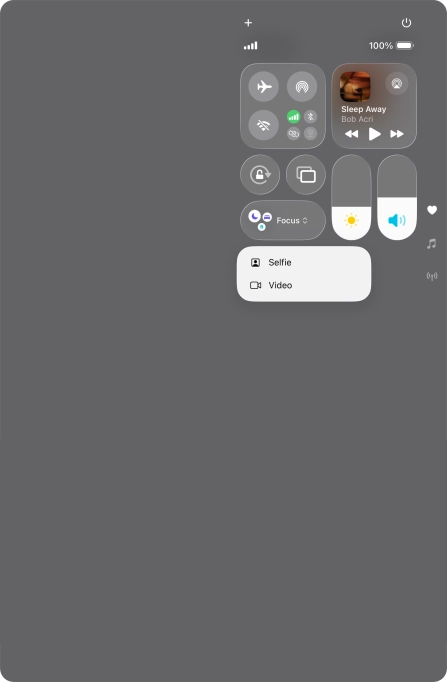 Press and hold the required function to see more actions.