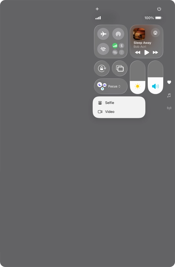 Press and hold the required function to see more actions.
