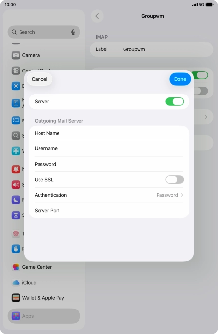 Press the indicator next to 