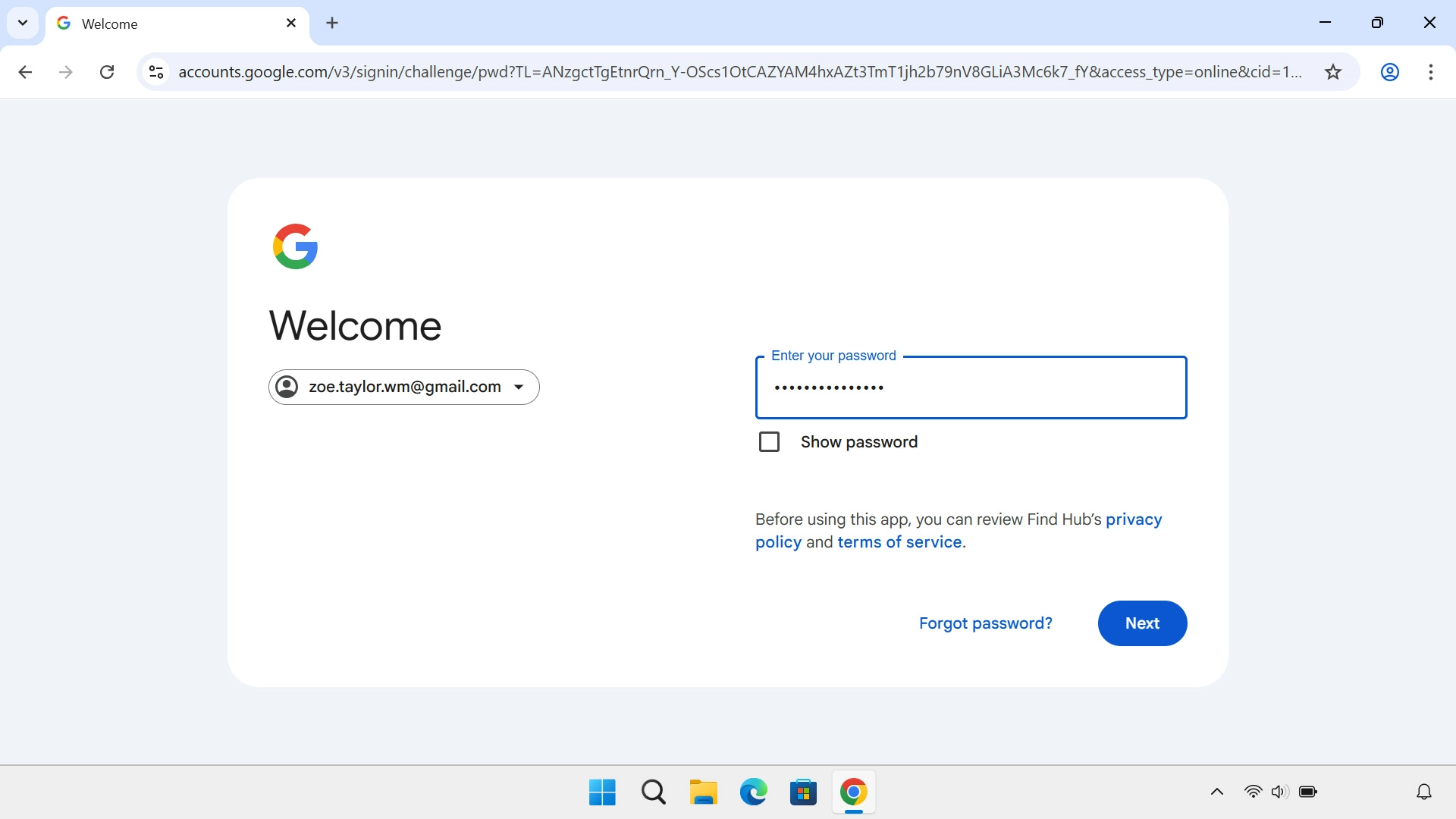 Follow the instructions on the screen to log on to your Google account.