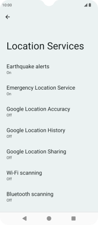 Press Google Location Accuracy.