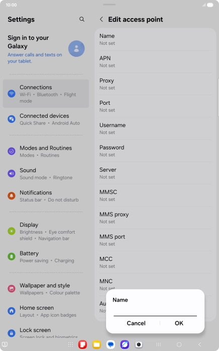 Key in Vodafone MMS and press OK.