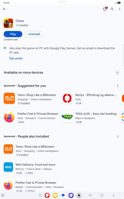 Press the Home key to return to the home screen.