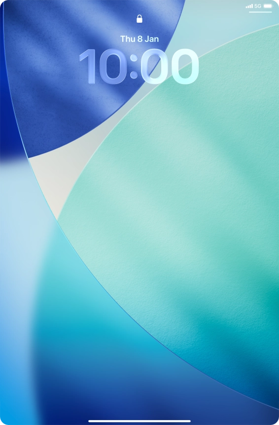 Slide your finger upwards starting from the bottom of the screen.