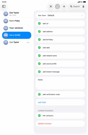 Press link contacts....
