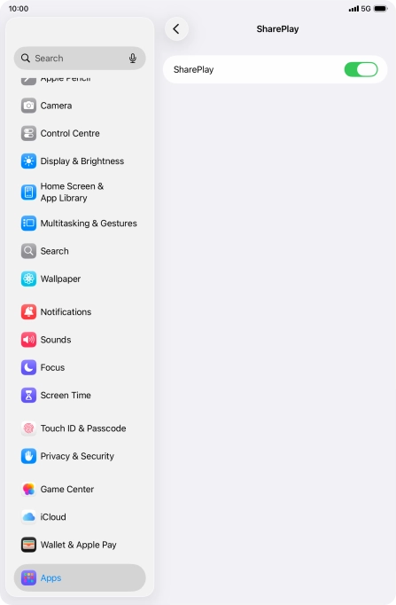 Press the indicator next to 