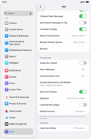 Press Default Account.