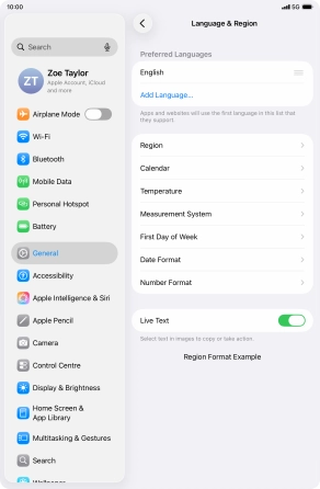 Press Add Language....