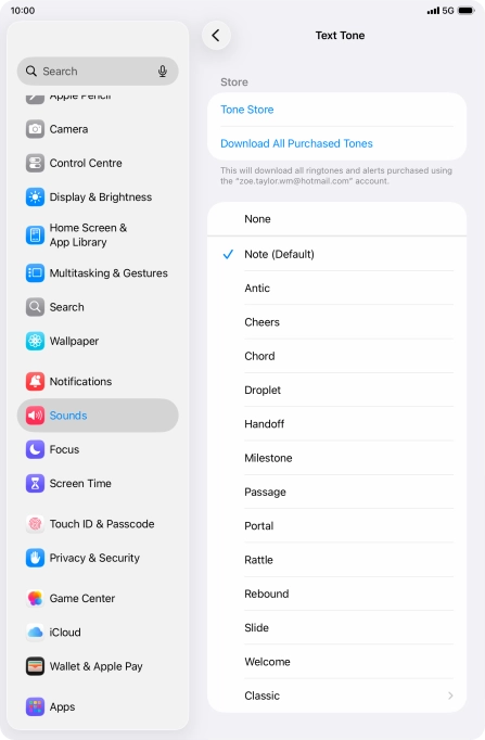 Press the required message tones to hear them.