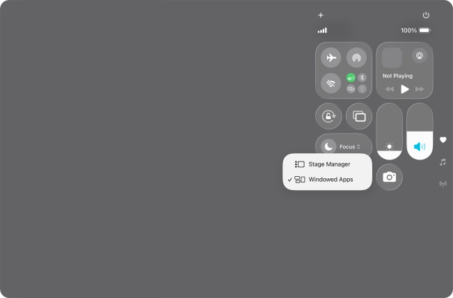 Press the required type of multitasking.