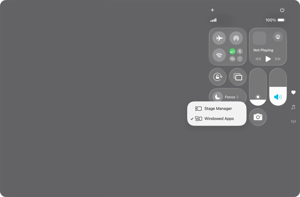 Press the required type of multitasking.