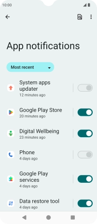 Press the drop down list.
