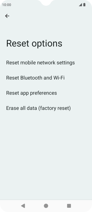 Press Reset mobile network settings.