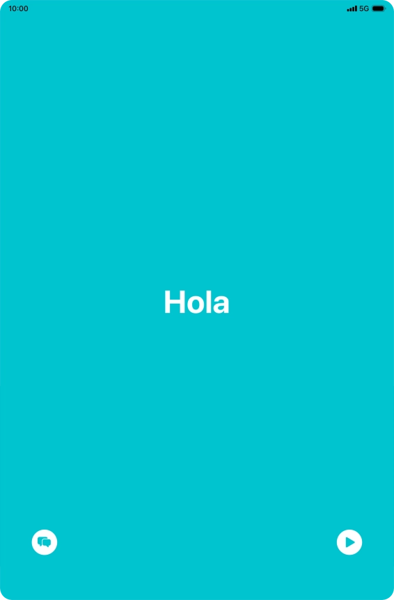 Press the split view icon to go back to display of both languages.