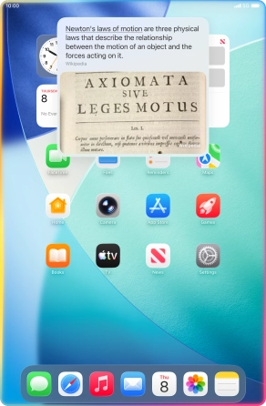 Ask questions or ask Siri to find information on the internet.