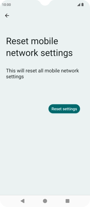 Press Reset settings.
