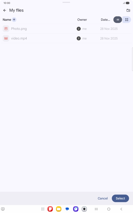 To create a new folder, press the new folder icon and follow the instructions on the screen to create a new folder.