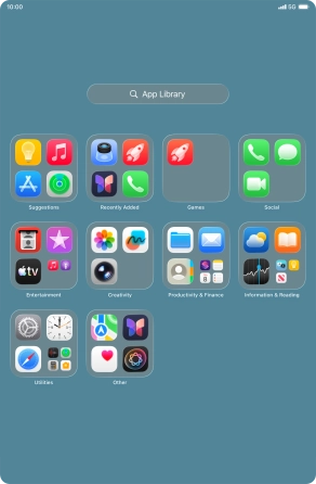 Press the required app.