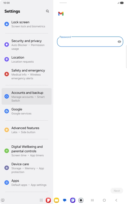 Press the field below 
