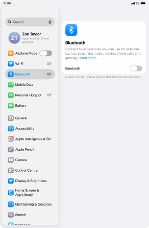 Press the indicator next to 