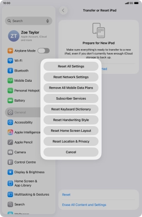 Press Reset Network Settings.