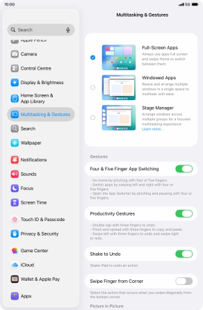 Press Windowed Apps.