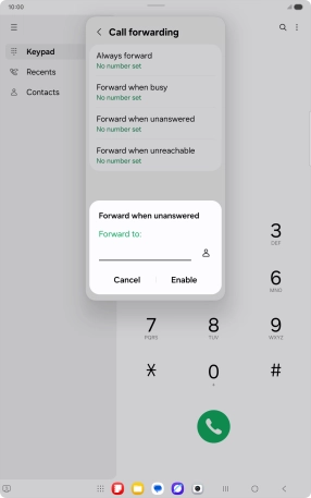 Key in +61414121121 and press Enable.