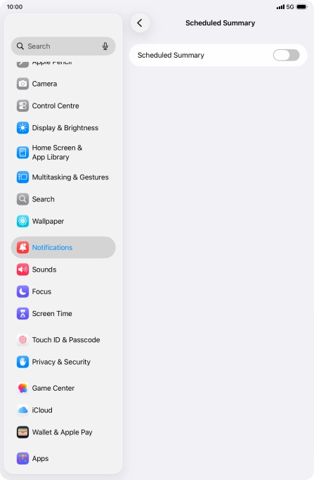 Press the indicator next to 