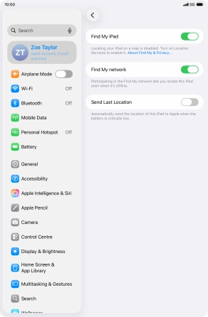 Press the indicator next to 