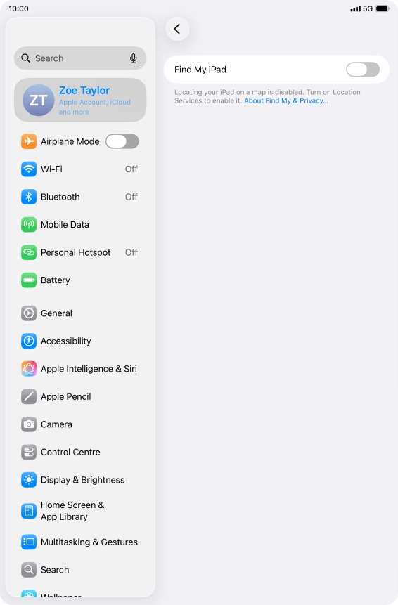 Press the indicator next to 